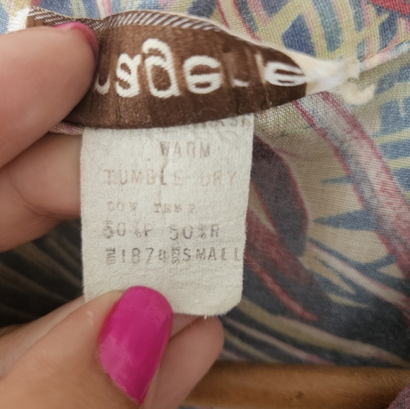 Vintage tropical print blouse - Picture 6 of 7